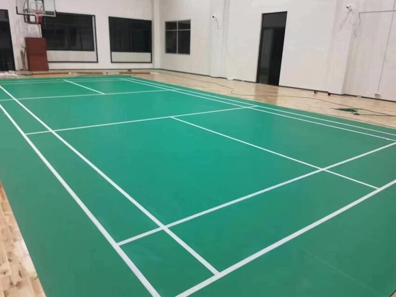 Checking PVC flooring sample quality